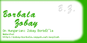 borbala zobay business card